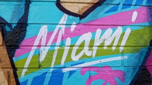 Graffiti of the word Miami, representing what's it like being a college student in Miami