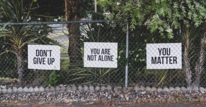 Various motivational signs for sober living