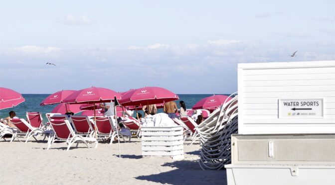 Seating laid out so you can catch the best games and matches of beach polo in Miami