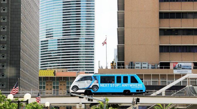 Metromover, a great example of public transportation in Miami